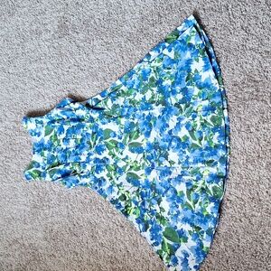 Milly Blue Floral Midi Dress